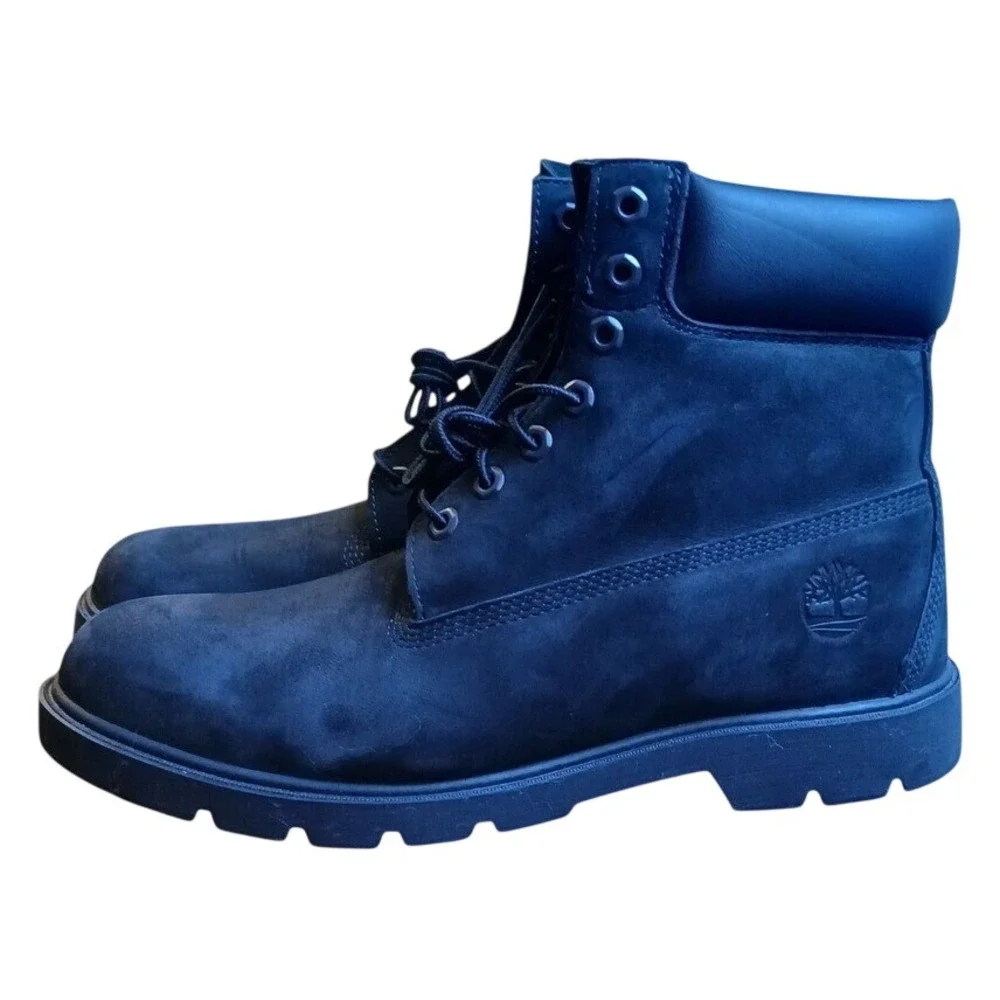 Timberland 6 Inch Premium Waterproof Boots Black Nubuck -Women 9.5 -Men's 8 New